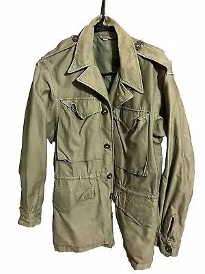 VINTAGE WWII US ARMY/Paratrooper M-1943 M43 FIELD JACKET 1940S WW2 ERA SIZE 34R • $180