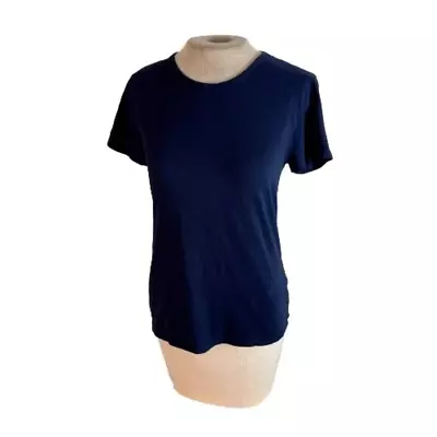 J. Crew Studio Crewneck Cotton Short Sleeve Navy T Tee Shirt Sz S • $15