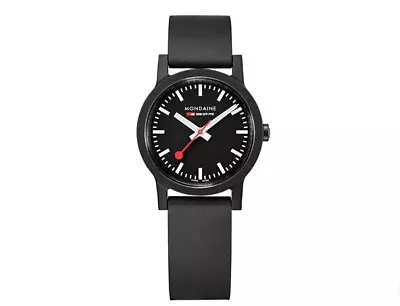 Mondaine Essence Swiss Made Black Dial Men’s Slim Watch MS1.32120.RB • $194.95