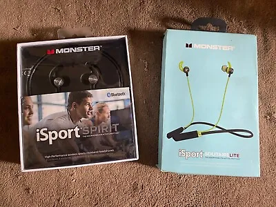 LOT OF 2- Monster ISport Spirit Wireless Sport Headphones -NEW • $32