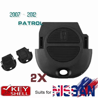 2x Replacement 2 Button Remote Key Shell Case Fob For Nissan Patrol 2007 - 2012 • $12.90