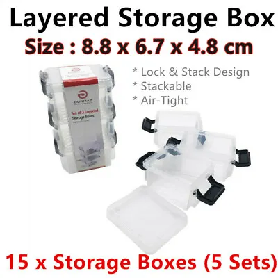 15 X Stack N Lock Storage Box Stackable Plastic Container Air Tight Home • $29.99
