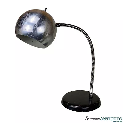 Mid-Century Space Age Chrome Eyeball Gooseneck Desk Lamp • $160