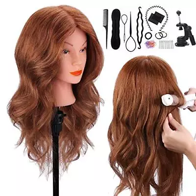 Mannequin Head With 100% Human Hair TopDirect 18  Dark Brown  Assorted Colors  • $44.54