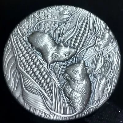 2020 Australia Lunar Year Of The Mouse 2oz Antiqued Silver Coin • $250