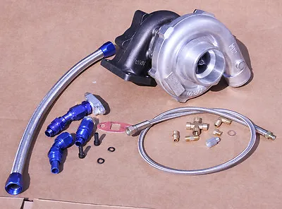 T3/t4 T04e Turb0charger Turbo+oil Return+feed 450+ Mazdaspeed 3 6 Protege 5 323 • $229.99