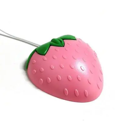 Cute Pink Strawberry Wired Mouse USB PC Computer Laptop✨s • £3.95