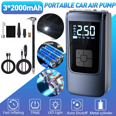 150 PSI Tire Inflator Air CompressorFits Car Moto Bike Tires Air Pump Cordless • $22.98