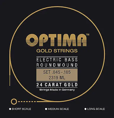 Optima 24 K Gold Bass Strings 45-105 - BG2319 • $77.99