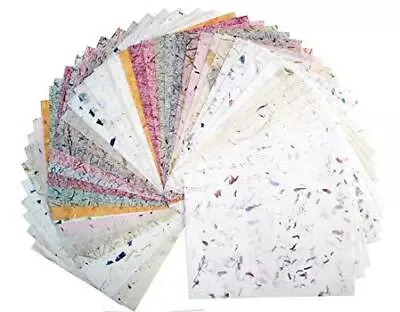50 Sheets 8.5 X 11 Thin Mulberry Paper Sheets Handmade Art Tissue Washi Paper • $26.89