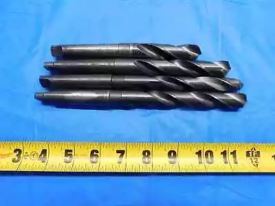 4pcs 43/64 5/8 49/64 25/32 Hss Twist Drill Bit Morse Taper #2 Shank Mt2 Lot • $59.99