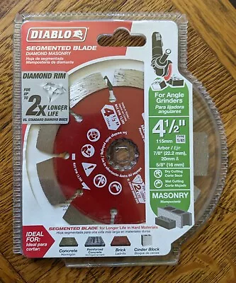 Diablo 4-1/2 In. Segmented Diamond Masonry Blade (new) Item# Dmads0450 • $19.95