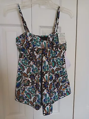 A Shore Fit Tankini Swim Top Size 6 NWT Tummy Solutions & Built In Bra $7 • $7