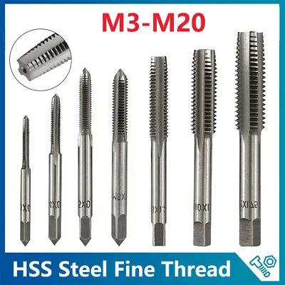 Fine Pitch Thread Machine Taps HSS Metric Plug Tap M3 M4 M5 M6 M8 M9 M10 M12-M20 • $3.81