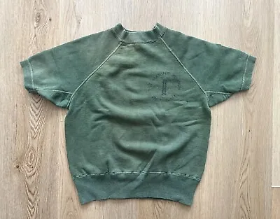 Vintage 1st Marine Division Guadalcanal - Vietnam OD Green Sweat Shirt USMC • $270