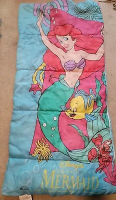 Disney The Little Mermaid Childs Sleeping Bag Vintage 1990's ERO Ariel Flounder • $29.99