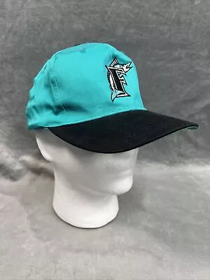 Vintage Florida Marlins 90's Snapback Hat MLB Twins Enterpise Baseball Cap • $11.99