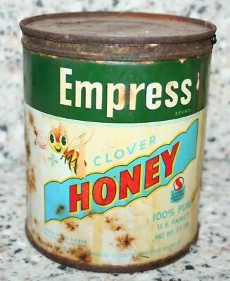 Vintage Empress Clover Honey Tin Us Fancy 2 1/2 Lbs. Safeway Empty • $29.99