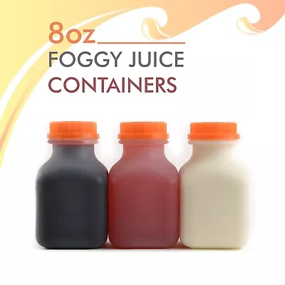 8oz Empty Plastic Juice Bottles With Tamper Evident Caps Freezer Safe 10 Pcs • $17.95