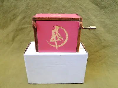 Sailor Moon Pink Wooden Hand Crank Music Box • $5.49