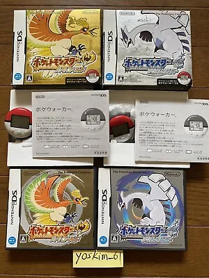 $135 • Buy Nintendo DS Pokemon Heart Gold & Soul Silver Set Japan NDS W/pokewalker Used 