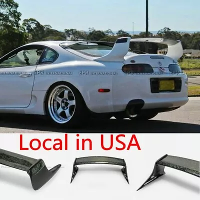 For Toyota Supra MK4 A80 Forged Carbon Look+FRP Unpainted Rear Trunk Spoiler Lip • $553.39