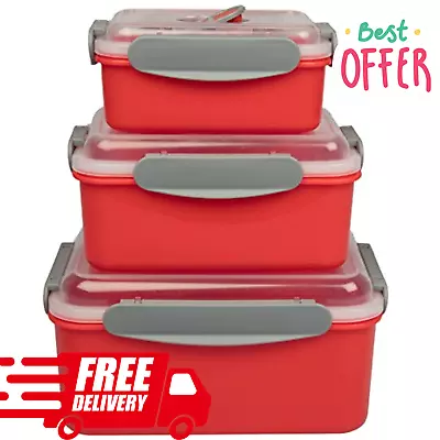 Microwave Cookware With Lids Set Containers Vegetable Steamer Safe Plastic Bowls • $21.97