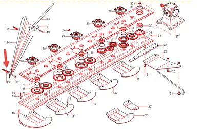 Code 26200 Spring For Swath Board For Gribaldi Salvia DM Series Disc Mowers  • $6.14