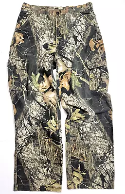 Field Staff Mossy Oak Cargo Camo Hunting Distressed Tie Ankle Men's Medium 32x32 • $12