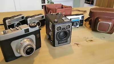 4 X Retro Roll Film Cameras: Certo-Phot 6x6; Kodak Instamatic Six-20 Brownie E • £19