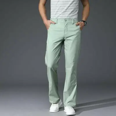 Mens Bell Bottom Pants Flare Formal Dress Long Trousers Slim Classic New 60S 70S • $30.26