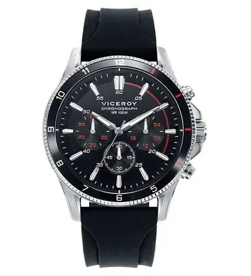 Viceroy 46689-57 Man With Chronograph IN Steel And Rubber • $131.97