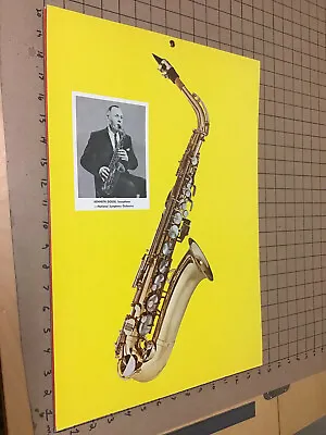 Vintage 1962 J W Pepper & Son Inc. 14X20  Musical Instrument Poster -- SAXOPHONE • $27.57