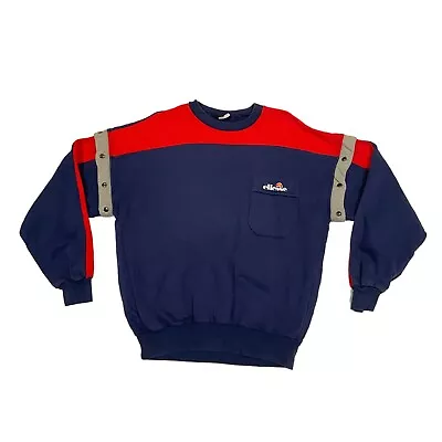 £30.05 • Buy Ellesse Popper Off Sleeves Sweatshirt | Vintage 90s Sportswear Jumper VTG