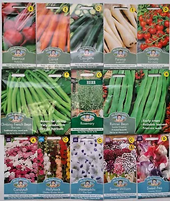 Mixed Mr Fothergill's VEG & FLOWER Seeds - FREE UK DELIVERY - MULTIBUY • £2.80