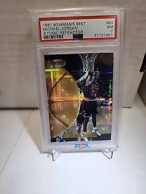 1997 Bowmans Best Michael Jordan Atomic Refractor #60 Psa 7 Pop 8  • $1300