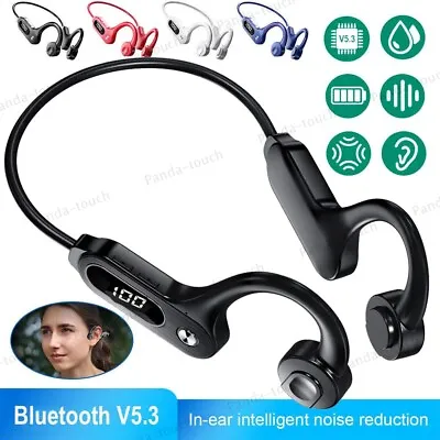 Bluetooth 5.3 Bone Conduction Headphones Wireless Outdoor Sport Headset Earbuds • $12.98