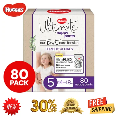 $77.90 • Buy Huggies Ultimate Size 5 14-18kg Nappy Pants 80pk