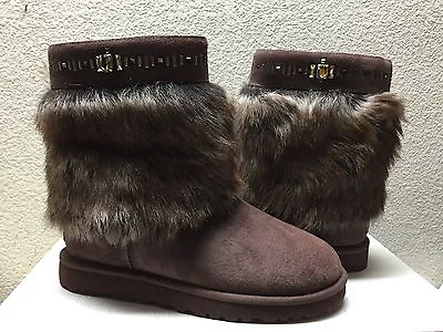 Ugg Women Vilet Pinecone Shearling Sheepskin Cuff Maylin Us 7 / Eu 38 / Uk 5.5 • £139.81