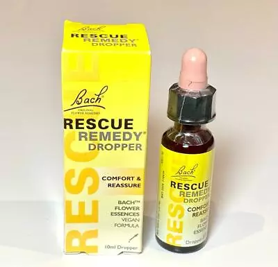 Bach Rescue Remedy Dropper-Comfort & Reassure Stress Relieve-Vegan Formula 10ml • £8.99