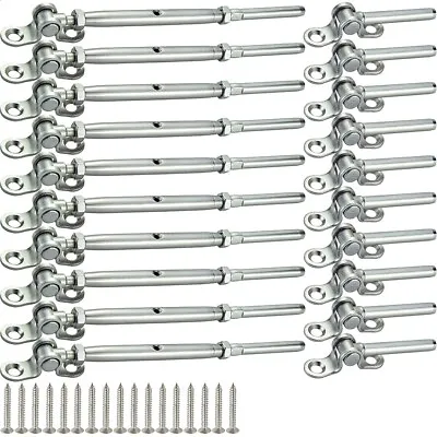 10 3/16  Cable Railing T316 Stainless Steel Swage Toggle Turnbuckle Hardware Kit • $59.99