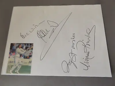 £16.99 • Buy 7  X 5  WHITE PAPER PAGE HAND SIGNED BY VIV RICHARDS & IAN BOTHAM - CRICKET