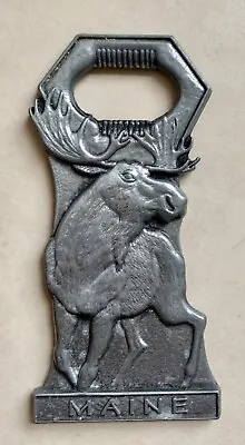 Vintage Canadian Souvenir MAINE / MOOSE Metal Beer Soda BOTTLE OPENER • $14.50