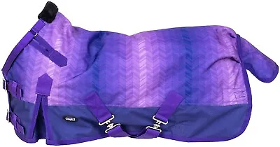 Miniature Horse Heavy Winter Turnout Blanket - 1200D - 36 -51  - Chevron Purple • $65.50