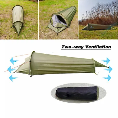 Ultralight 1 Person Backpacking Tent Outdoor Camping Sleeping Bag Bivvy Tent Bag • $92.99