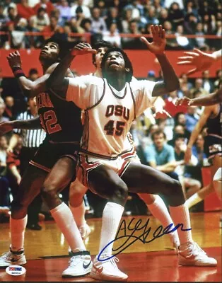 A.C. Green Autographed Oregon State 11x14 PSA DNA COA Los Angeles Lakers Great! • $49