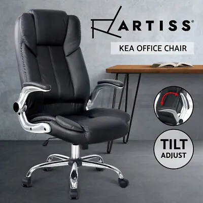 Artiss Executive Office Chair Computer Gaming Chairs PU Leather Tilt Black • $165.95