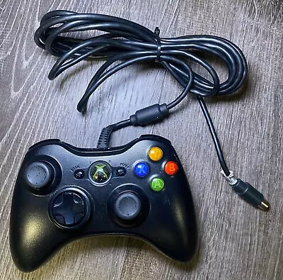 Untested Microsoft Xbox 360 Wired Controller - Black • $1