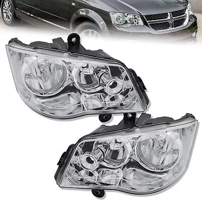 2X Chrome Headlights For 11-20 Dodge Grand Caravan 08-16 Chrysler Town & Country • $89.99