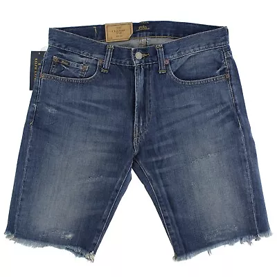 Polo Ralph Lauren Rigid Men's Shorts Classic Fit Cut-Off Distressed Denim • $44.99